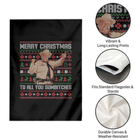 Merry Christmas To All You Sumbitches Garden Flag Funny Smokey Xmas Movie The Bandit - Wonder Print Shop