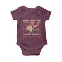 Merry Christmas To All You Sumbitches Baby Onesie Funny Smokey Xmas Movie The Bandit - Wonder Print Shop