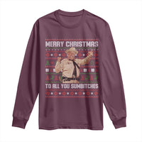Merry Christmas To All You Sumbitches Long Sleeve Shirt Funny Smokey Xmas Movie The Bandit - Wonder Print Shop