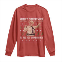 Merry Christmas To All You Sumbitches Long Sleeve Shirt Funny Smokey Xmas Movie The Bandit - Wonder Print Shop