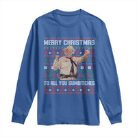 Merry Christmas To All You Sumbitches Long Sleeve Shirt Funny Smokey Xmas Movie The Bandit - Wonder Print Shop