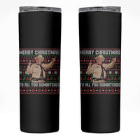 Merry Christmas To All You Sumbitches Skinny Tumbler Funny Smokey Xmas Movie The Bandit - Wonder Print Shop