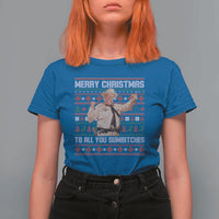 Merry Christmas To All You Sumbitches T Shirt For Women Funny Smokey Xmas Movie The Bandit - Wonder Print Shop