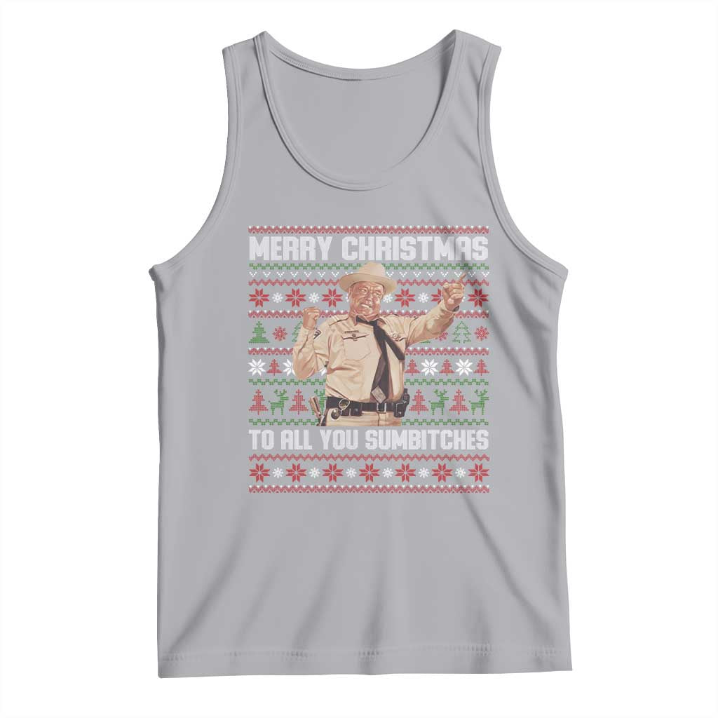 Merry Christmas To All You Sumbitches Tank Top Funny Smokey Xmas Movie The Bandit - Wonder Print Shop