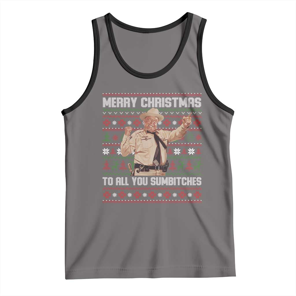 Merry Christmas To All You Sumbitches Tank Top Funny Smokey Xmas Movie The Bandit - Wonder Print Shop