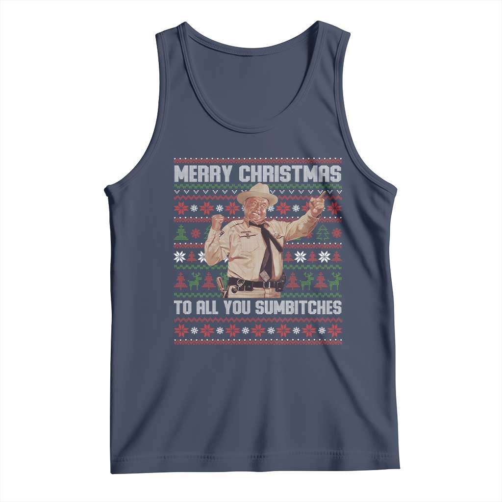 Merry Christmas To All You Sumbitches Tank Top Funny Smokey Xmas Movie The Bandit - Wonder Print Shop