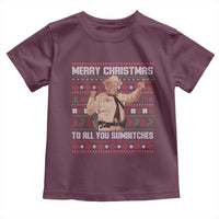 Merry Christmas To All You Sumbitches Toddler T Shirt Funny Smokey Xmas Movie The Bandit - Wonder Print Shop