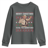 Merry Christmas To All You Sumbitches Youth Sweatshirt Funny Smokey Xmas Movie The Bandit - Wonder Print Shop