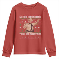 Merry Christmas To All You Sumbitches Youth Sweatshirt Funny Smokey Xmas Movie The Bandit - Wonder Print Shop