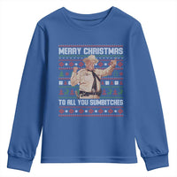 Merry Christmas To All You Sumbitches Youth Sweatshirt Funny Smokey Xmas Movie The Bandit - Wonder Print Shop