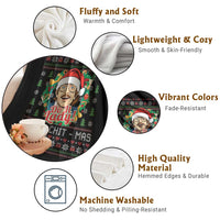 Funny Chit Christmas Throw Blanket Merry Chit Mas Do It Lady Xmas Wreath - Wonder Print Shop