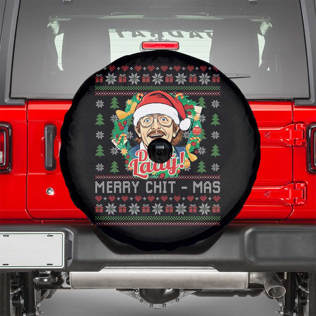 Funny Chit Christmas Spare Tire Cover Merry Chit Mas Do It Lady Xmas Wreath - Wonder Print Shop