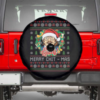 Funny Chit Christmas Spare Tire Cover Merry Chit Mas Do It Lady Xmas Wreath - Wonder Print Shop