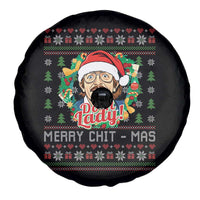 Funny Chit Christmas Spare Tire Cover Merry Chit Mas Do It Lady Xmas Wreath - Wonder Print Shop