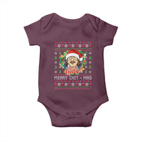 Funny Chit Christmas Baby Onesie Merry Chit Mas Do It Lady Xmas Wreath - Wonder Print Shop