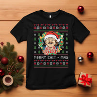 Funny Chit Christmas T Shirt Merry Chit Mas Do It Lady Xmas Wreath - Wonder Print Shop