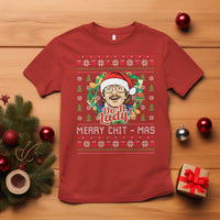 Funny Chit Christmas T Shirt Merry Chit Mas Do It Lady Xmas Wreath - Wonder Print Shop