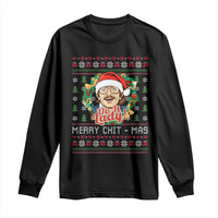 Funny Chit Christmas Long Sleeve Shirt Merry Chit Mas Do It Lady Xmas Wreath - Wonder Print Shop