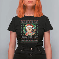 Funny Chit Christmas T Shirt For Women Merry Chit Mas Do It Lady Xmas Wreath - Wonder Print Shop