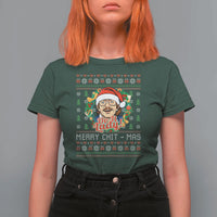 Funny Chit Christmas T Shirt For Women Merry Chit Mas Do It Lady Xmas Wreath - Wonder Print Shop