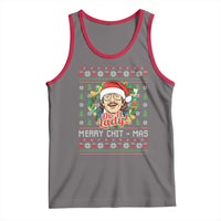 Funny Chit Christmas Tank Top Merry Chit Mas Do It Lady Xmas Wreath - Wonder Print Shop