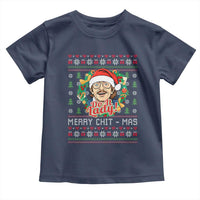 Funny Chit Christmas Toddler T Shirt Merry Chit Mas Do It Lady Xmas Wreath - Wonder Print Shop