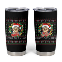Funny Chit Christmas Tumbler Cup Merry Chit Mas Do It Lady Xmas Wreath - Wonder Print Shop
