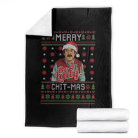 Funny Chit Christmas Throw Blanket Merry Chit Mas Do It Lady Ugly Xmas - Wonder Print Shop