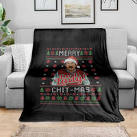 Funny Chit Christmas Throw Blanket Merry Chit Mas Do It Lady Ugly Xmas - Wonder Print Shop