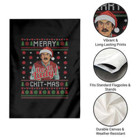 Funny Chit Christmas Garden Flag Merry Chit Mas Do It Lady Ugly Xmas - Wonder Print Shop