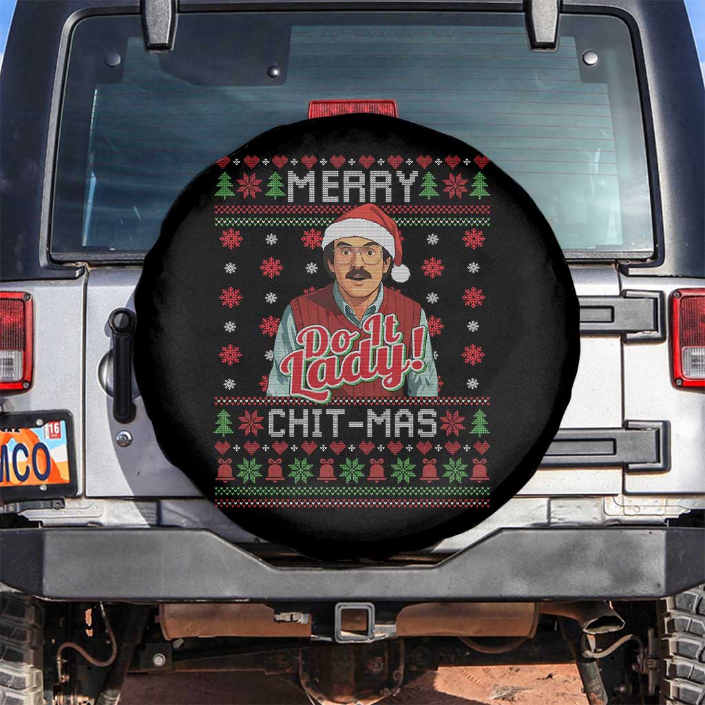 Funny Chit Christmas Spare Tire Cover Merry Chit Mas Do It Lady Ugly Xmas - Wonder Print Shop