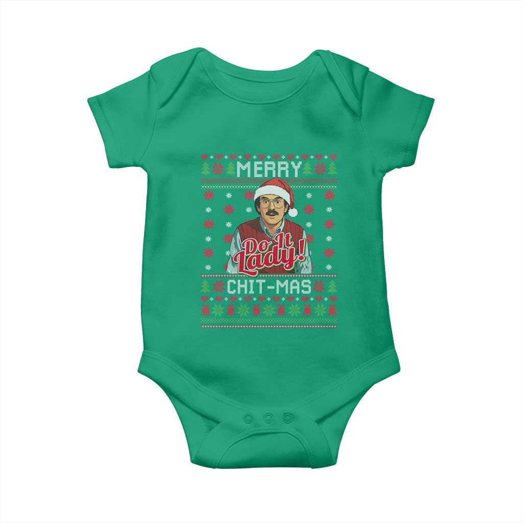 Funny Chit Christmas Baby Onesie Merry Chit Mas Do It Lady Ugly Xmas - Wonder Print Shop
