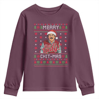 Funny Chit Christmas Youth Sweatshirt Merry Chit Mas Do It Lady Ugly Xmas - Wonder Print Shop