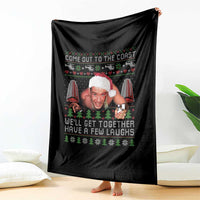 Funny Nakatomi Plaza Christmas Throw Blanket Come Out To The Coast John Xmas 80's Die Movie - Wonder Print Shop
