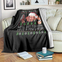 Funny Nakatomi Plaza Christmas Throw Blanket Come Out To The Coast John Xmas 80's Die Movie - Wonder Print Shop