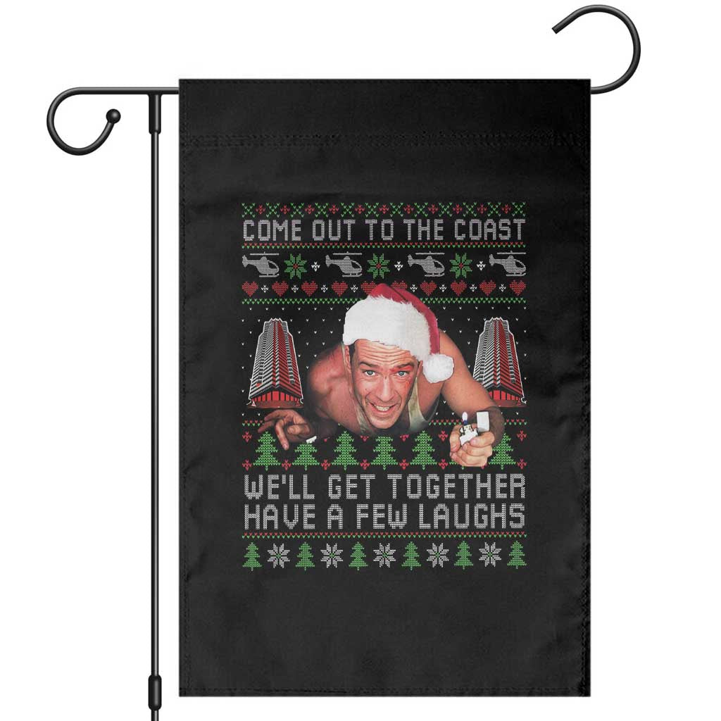 Funny Nakatomi Plaza Christmas Garden Flag Come Out To The Coast John Xmas 80's Die Movie - Wonder Print Shop