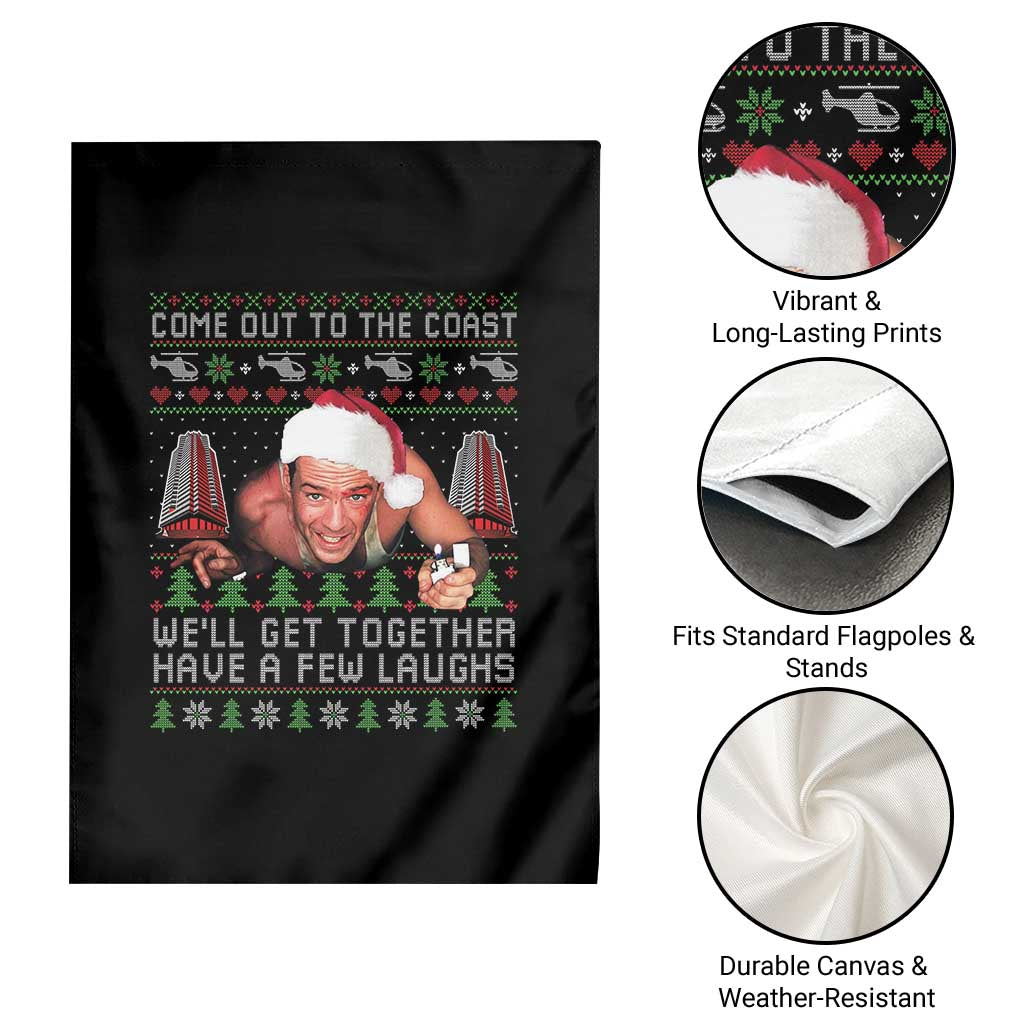 Funny Nakatomi Plaza Christmas Garden Flag Come Out To The Coast John Xmas 80's Die Movie - Wonder Print Shop