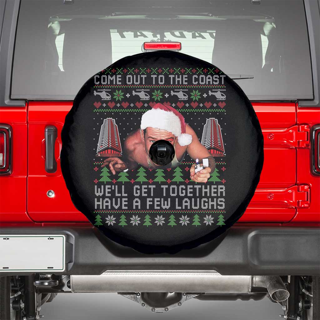 Funny Nakatomi Plaza Christmas Spare Tire Cover Come Out To The Coast John Xmas 80's Die Movie - Wonder Print Shop