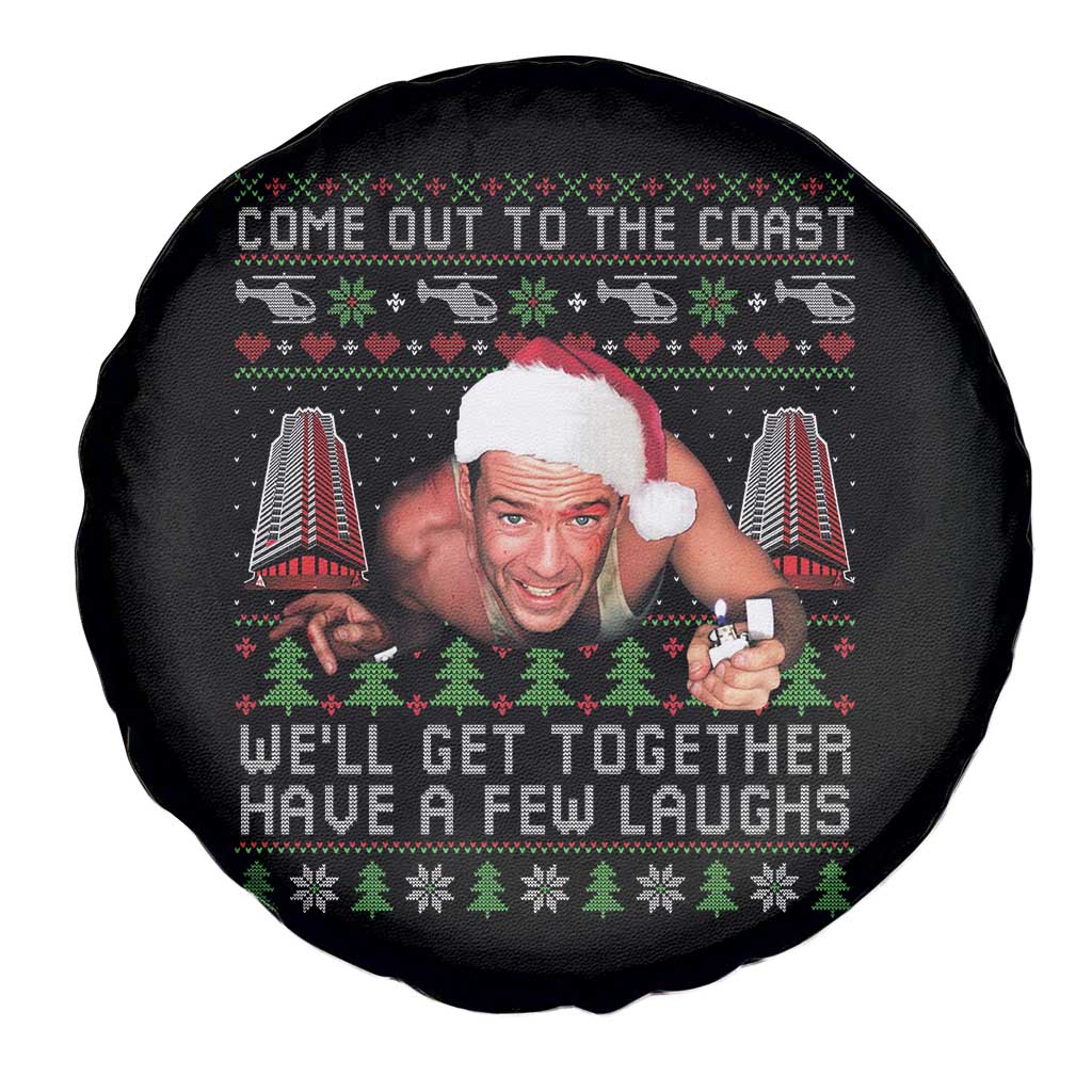 Funny Nakatomi Plaza Christmas Spare Tire Cover Come Out To The Coast John Xmas 80's Die Movie - Wonder Print Shop