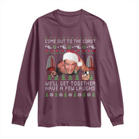 Funny Nakatomi Plaza Christmas Long Sleeve Shirt Come Out To The Coast John Xmas 80's Die Movie - Wonder Print Shop