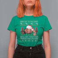 Funny Nakatomi Plaza Christmas T Shirt For Women Come Out To The Coast John Xmas 80's Die Movie - Wonder Print Shop