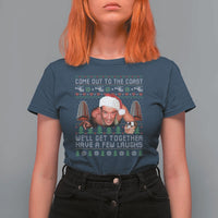Funny Nakatomi Plaza Christmas T Shirt For Women Come Out To The Coast John Xmas 80's Die Movie - Wonder Print Shop