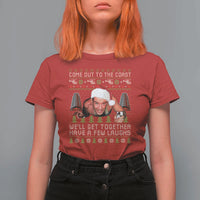 Funny Nakatomi Plaza Christmas T Shirt For Women Come Out To The Coast John Xmas 80's Die Movie - Wonder Print Shop