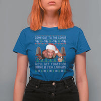 Funny Nakatomi Plaza Christmas T Shirt For Women Come Out To The Coast John Xmas 80's Die Movie - Wonder Print Shop