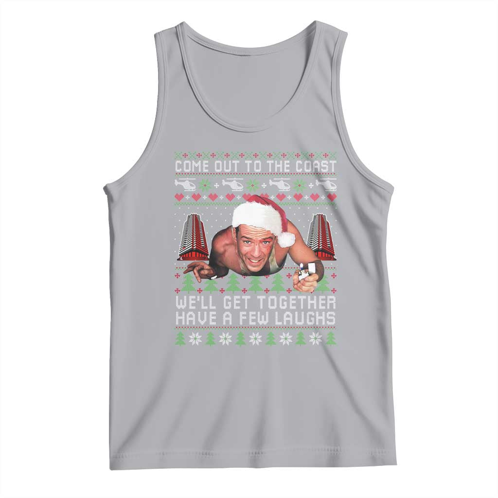 Funny Nakatomi Plaza Christmas Tank Top Come Out To The Coast John Xmas 80's Die Movie - Wonder Print Shop