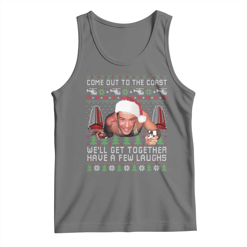Funny Nakatomi Plaza Christmas Tank Top Come Out To The Coast John Xmas 80's Die Movie - Wonder Print Shop