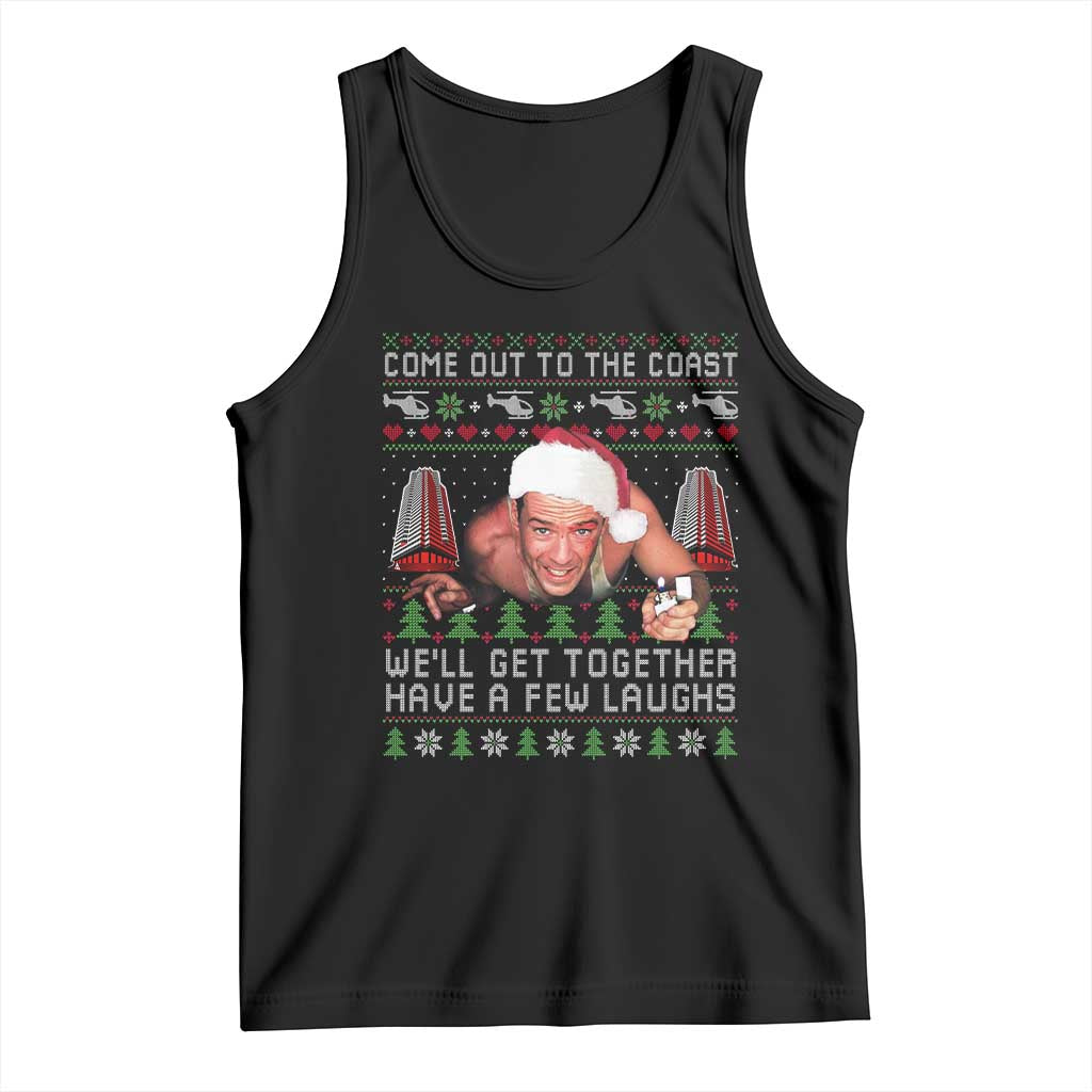 Funny Nakatomi Plaza Christmas Tank Top Come Out To The Coast John Xmas 80's Die Movie - Wonder Print Shop