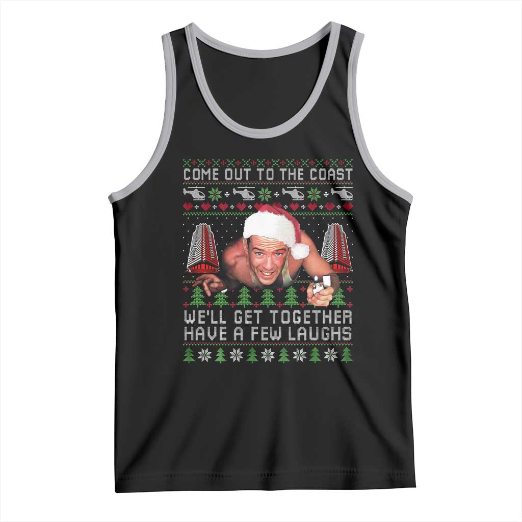 Funny Nakatomi Plaza Christmas Tank Top Come Out To The Coast John Xmas 80's Die Movie - Wonder Print Shop