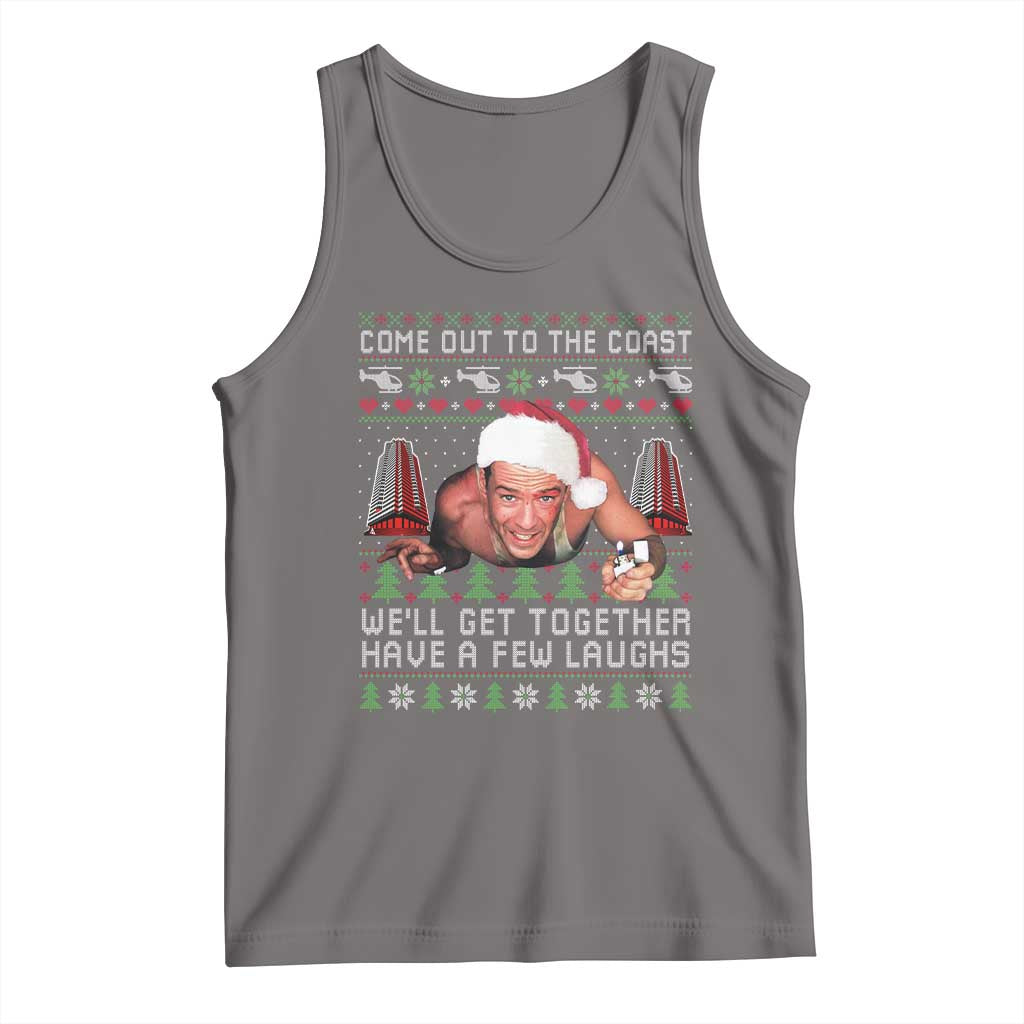 Funny Nakatomi Plaza Christmas Tank Top Come Out To The Coast John Xmas 80's Die Movie - Wonder Print Shop