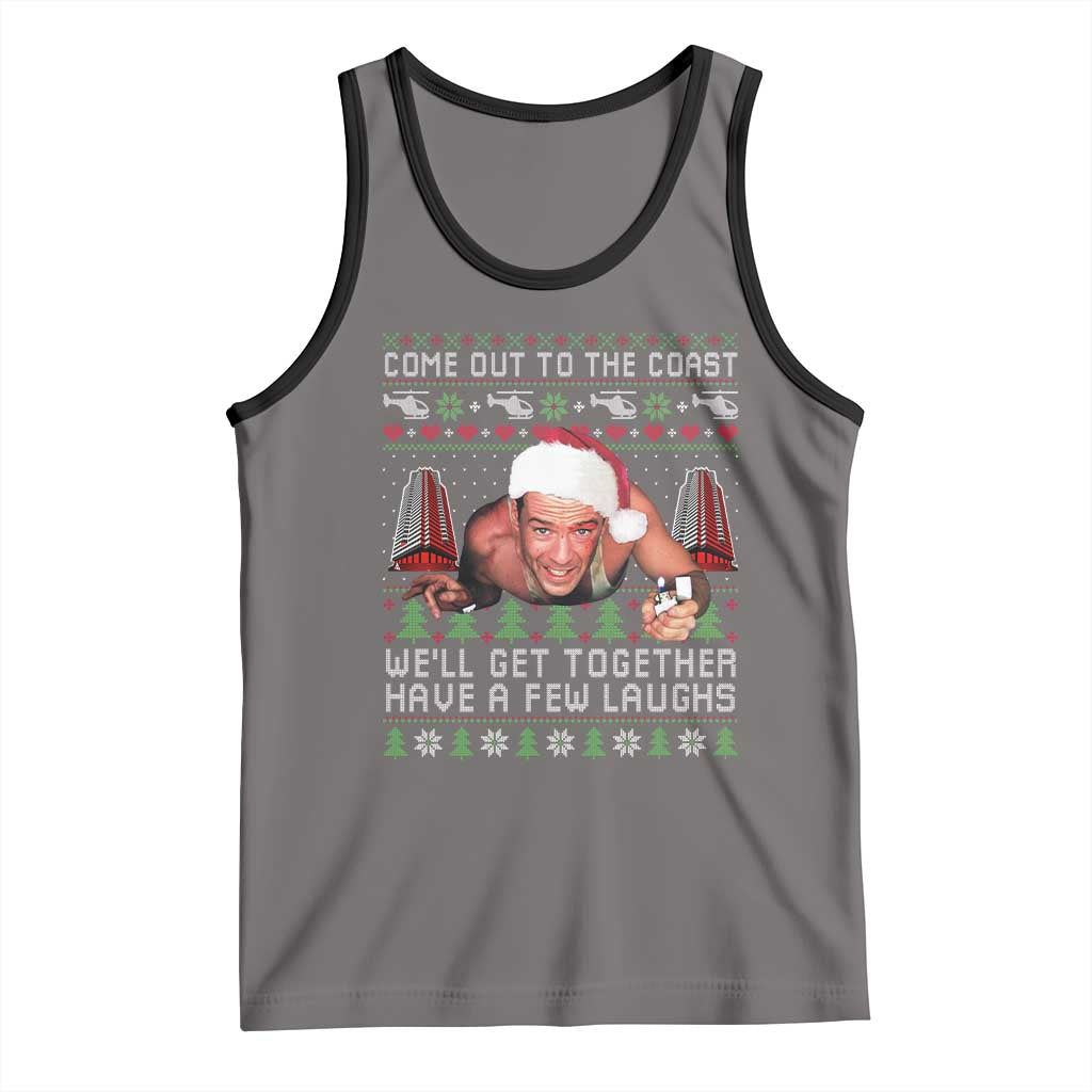 Funny Nakatomi Plaza Christmas Tank Top Come Out To The Coast John Xmas 80's Die Movie - Wonder Print Shop
